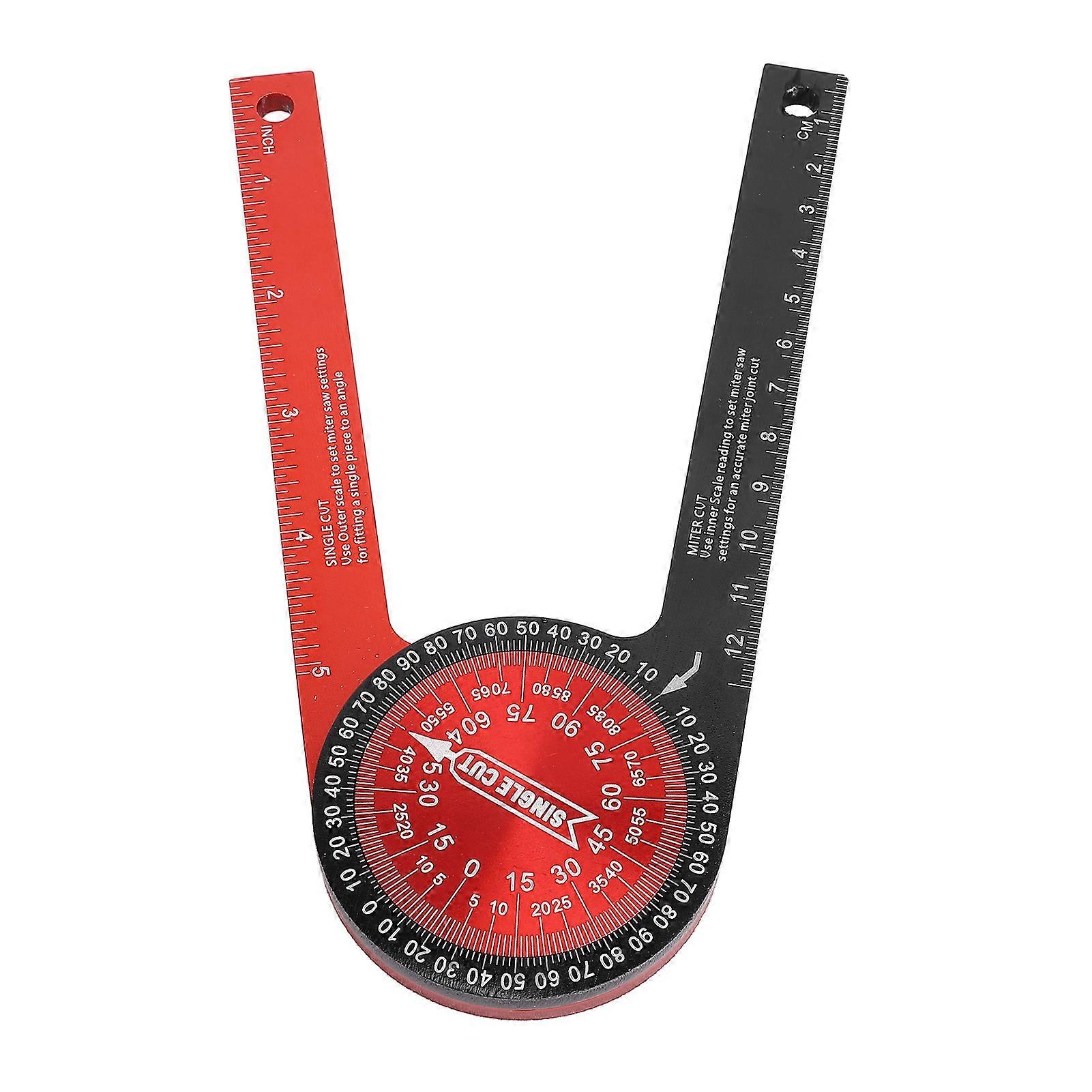 Miter Saw Protractor 360 Degree Aluminum Alloy Cutting Positioner Miter Saw Angle Ruler Gauge Finder 