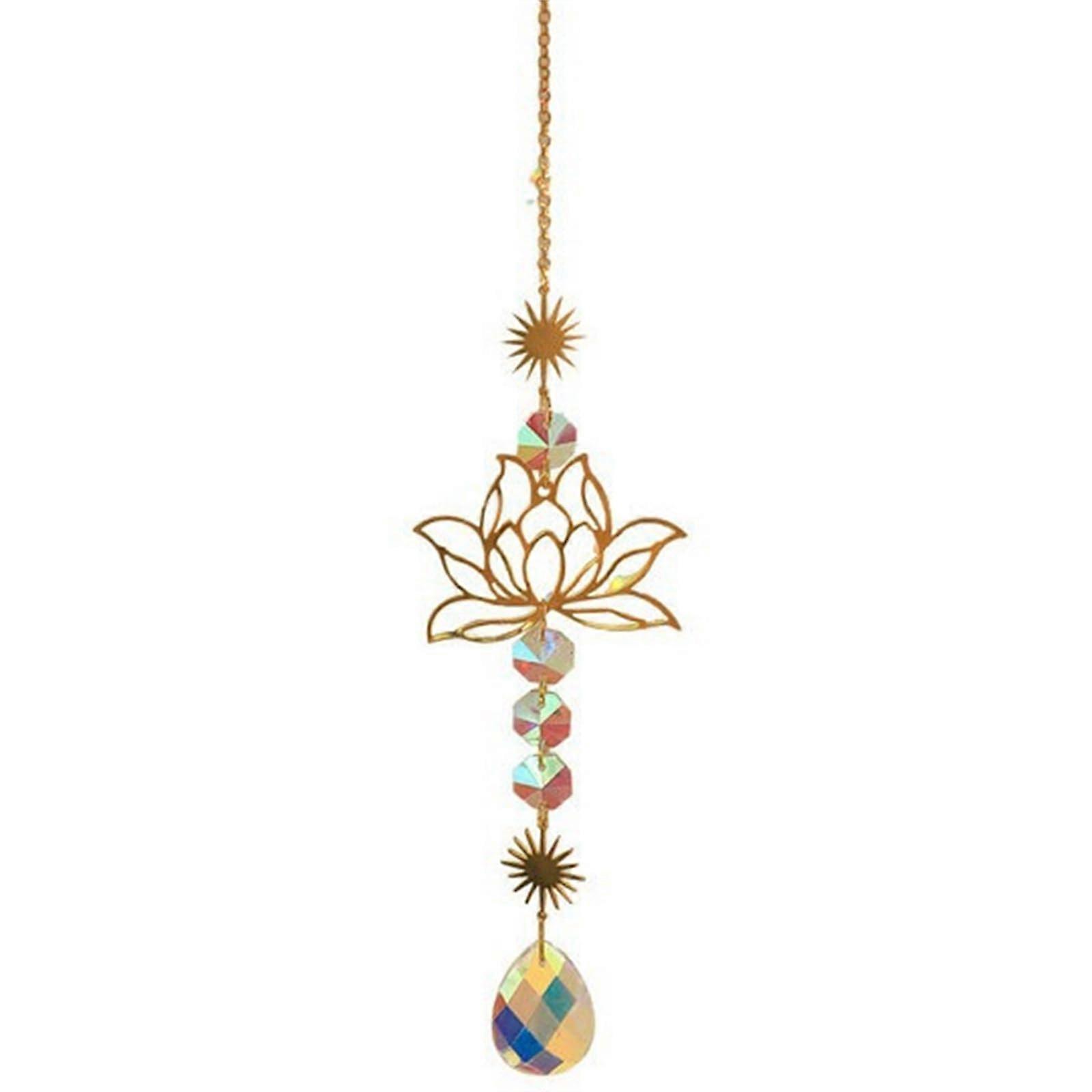 Sun Catcher Window Hanging Flower Decor Crystal Sun Catcher Sunlight Reflection for Flower Gift