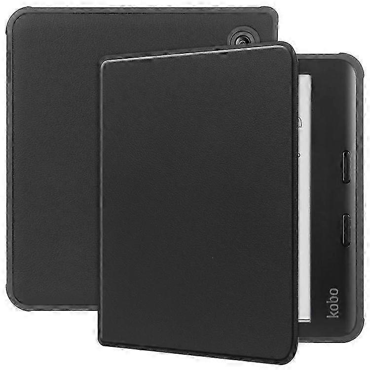 compatibile per Kobo Libra Custodia a colori in pelle PU + supporto per copertura per e-reader in TPU Auto Wake / SleepBlack SZRH