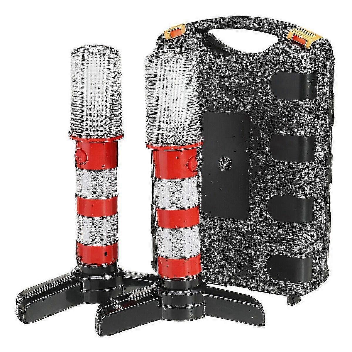 2pcs Led Emergency Road Flash Roadside Beacon Safety Strobe Warning
