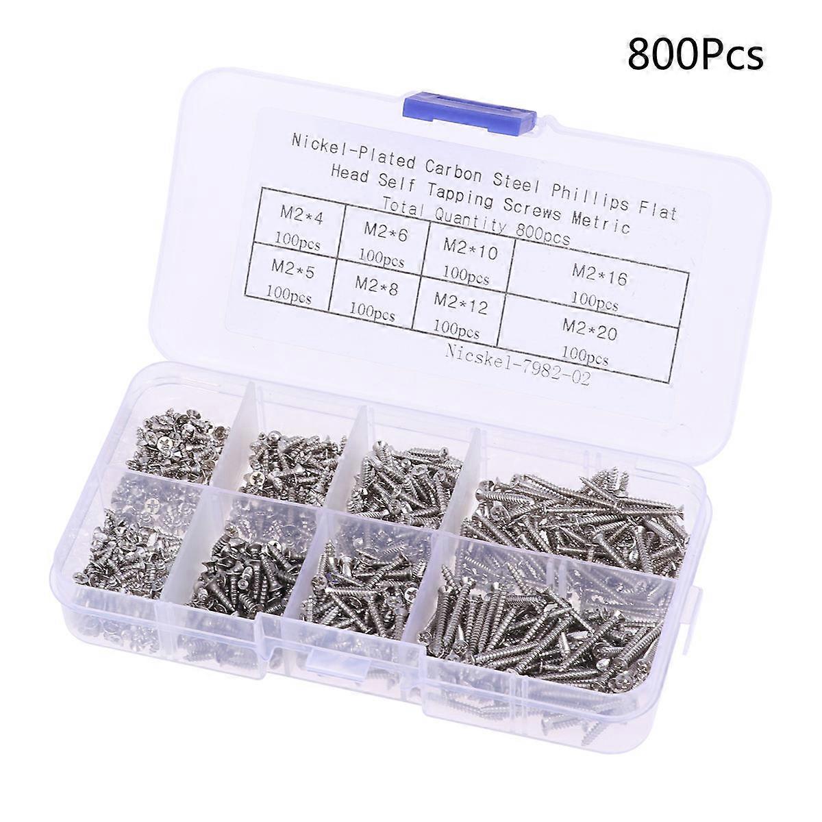 Metal Self Tapping Screw Kit Industry Projects Craftsmanship 800Pcs