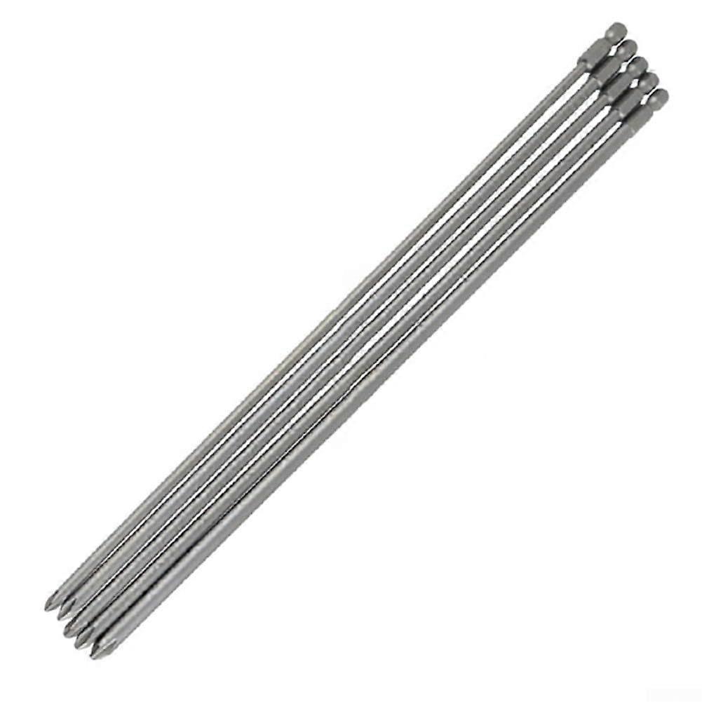 300mm Magnetic Screwdriver Bits Set - 5pcs Phillips PH1 PH2 Extension Bits with 1/4" Hex Shank for Drill Use