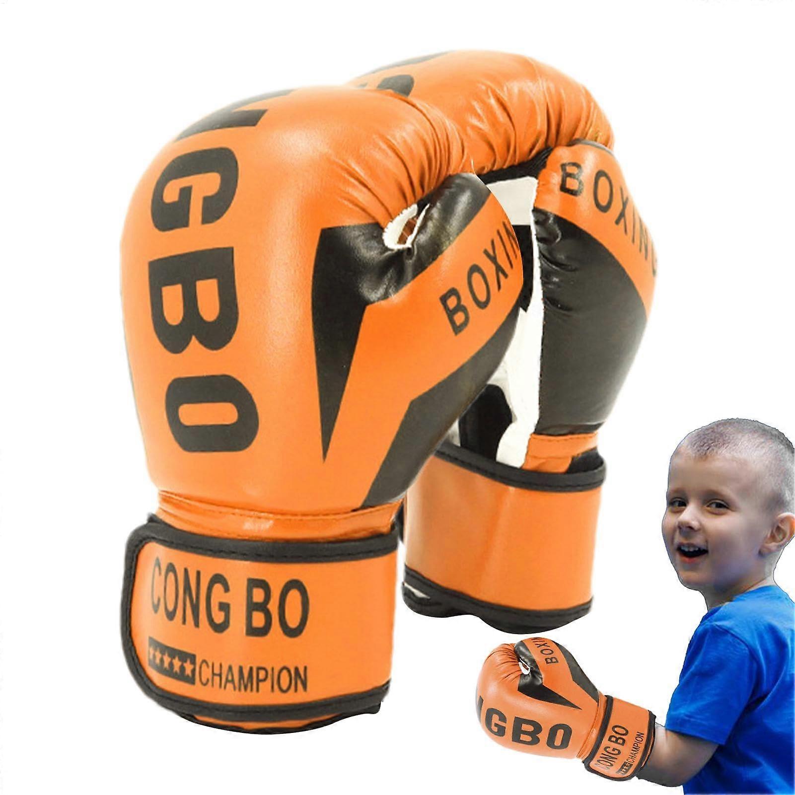 Boxing Gloves for , Sparring, Impact Training, Breathable, Soft, Orange