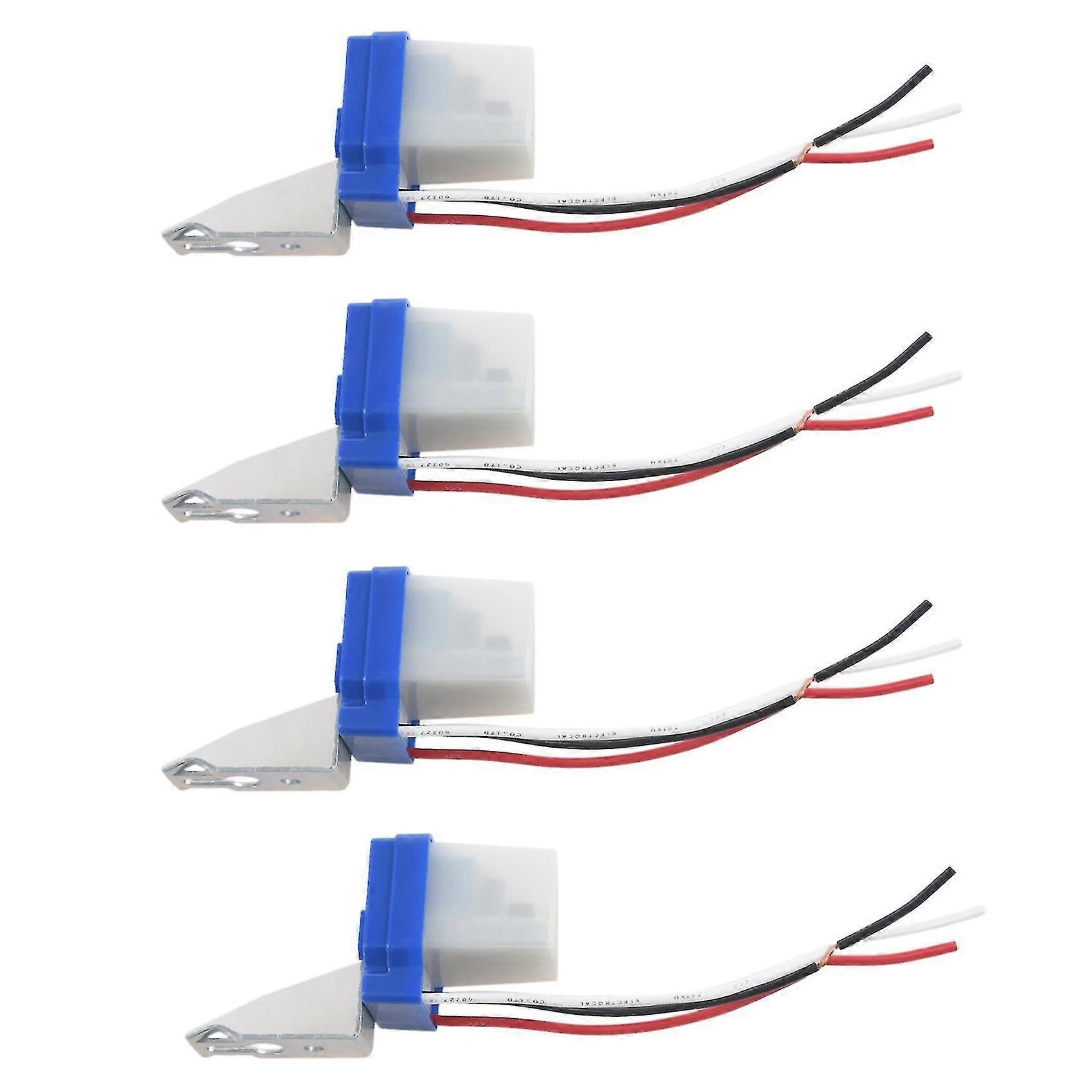 Automatic Light Switch 4 Pack with Photocell Sensor AC/DC 12V 10A Day/Night Auto Control