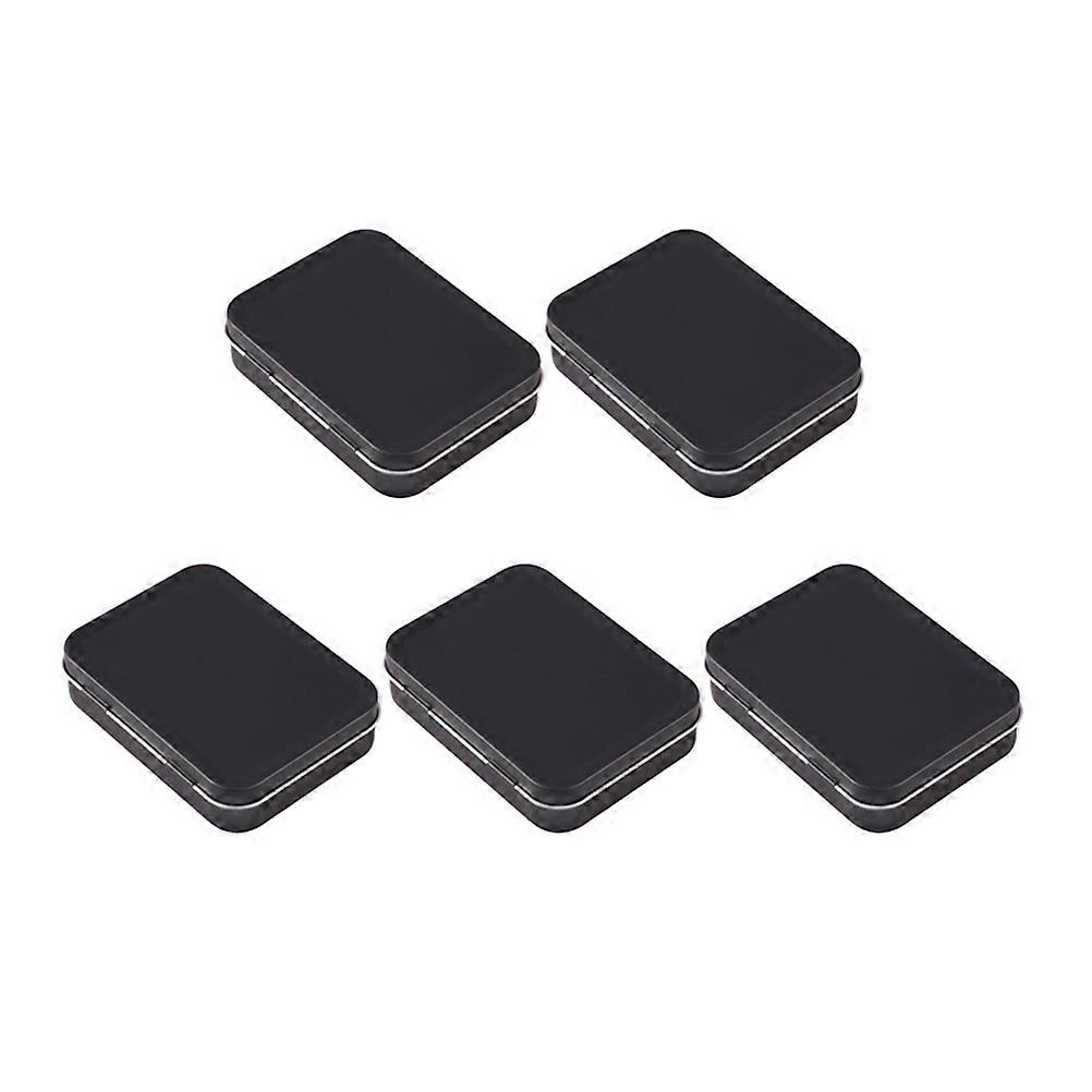 Mini Storage Box With Lid Portable Iron Small Storage Container 5Pcs