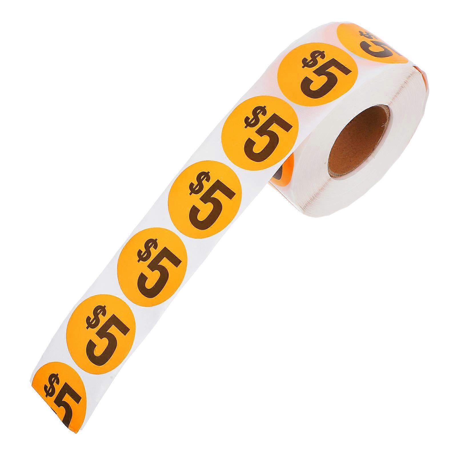 Pricing Stickers Preprinted Pricemarker Labels For Retail Store Easy To Read Round Adhesive 1000Pcs