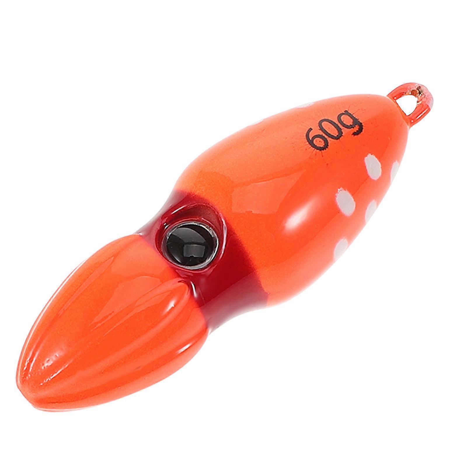 Fishing Slip Kit Aluminum Bionic Squid Shape Sea Fishing Lures Anglers 1Set