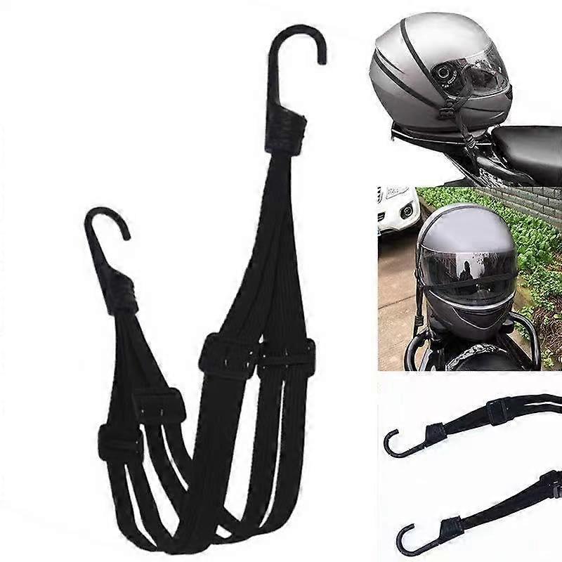 Motorcycle Helmet Net Black 90 Cm, Mesh Belt, Retractable Helmet Rope, Fixed Strap, Luggage Straps, Helmet Hooks