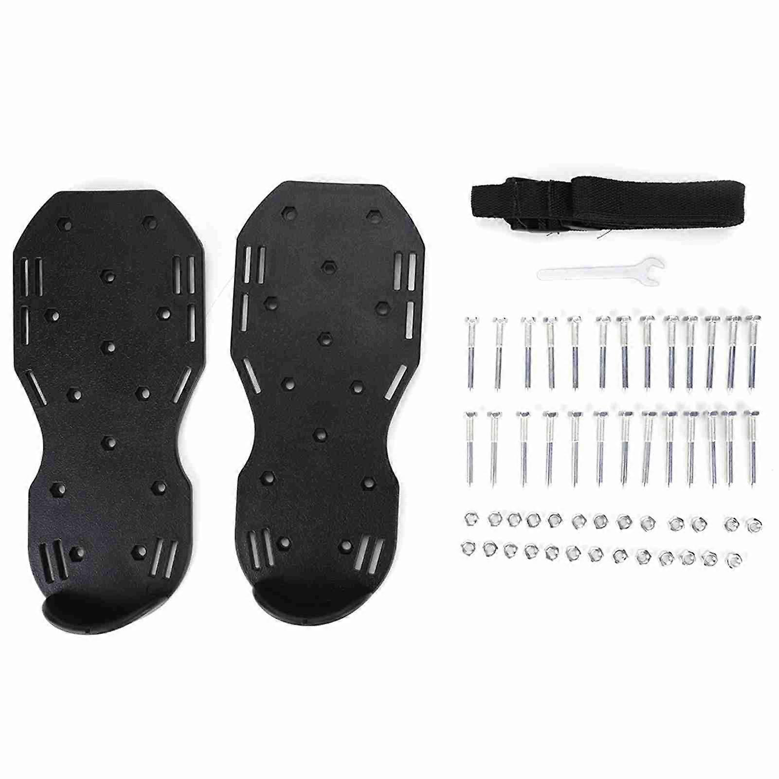 1 Pair Lawn Aerator Sandals Heavy Duty Spiked Shoes with Plastic Buckle Gardening Tool