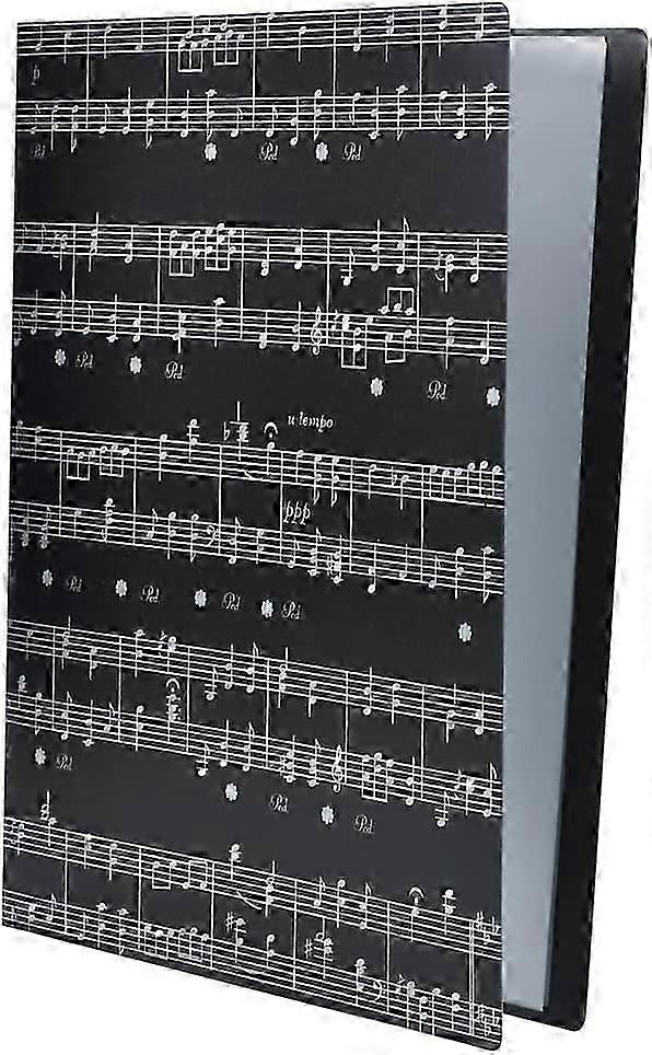 A4 size music table file folder A4 size documents holder storage folder 40 pockets (music sheet blac