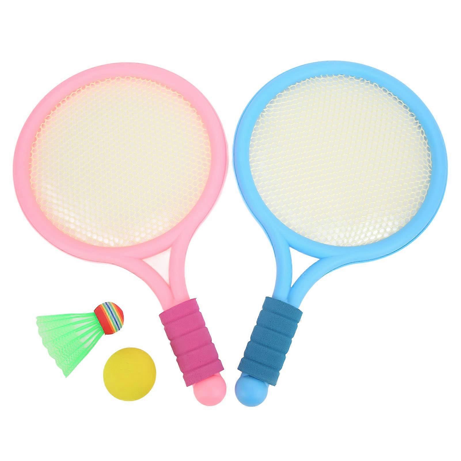 Kids Badminton Racket with Rubber Ball - Lightweight Kids Tennis Racket for Exercise and Balance, Colorful Design