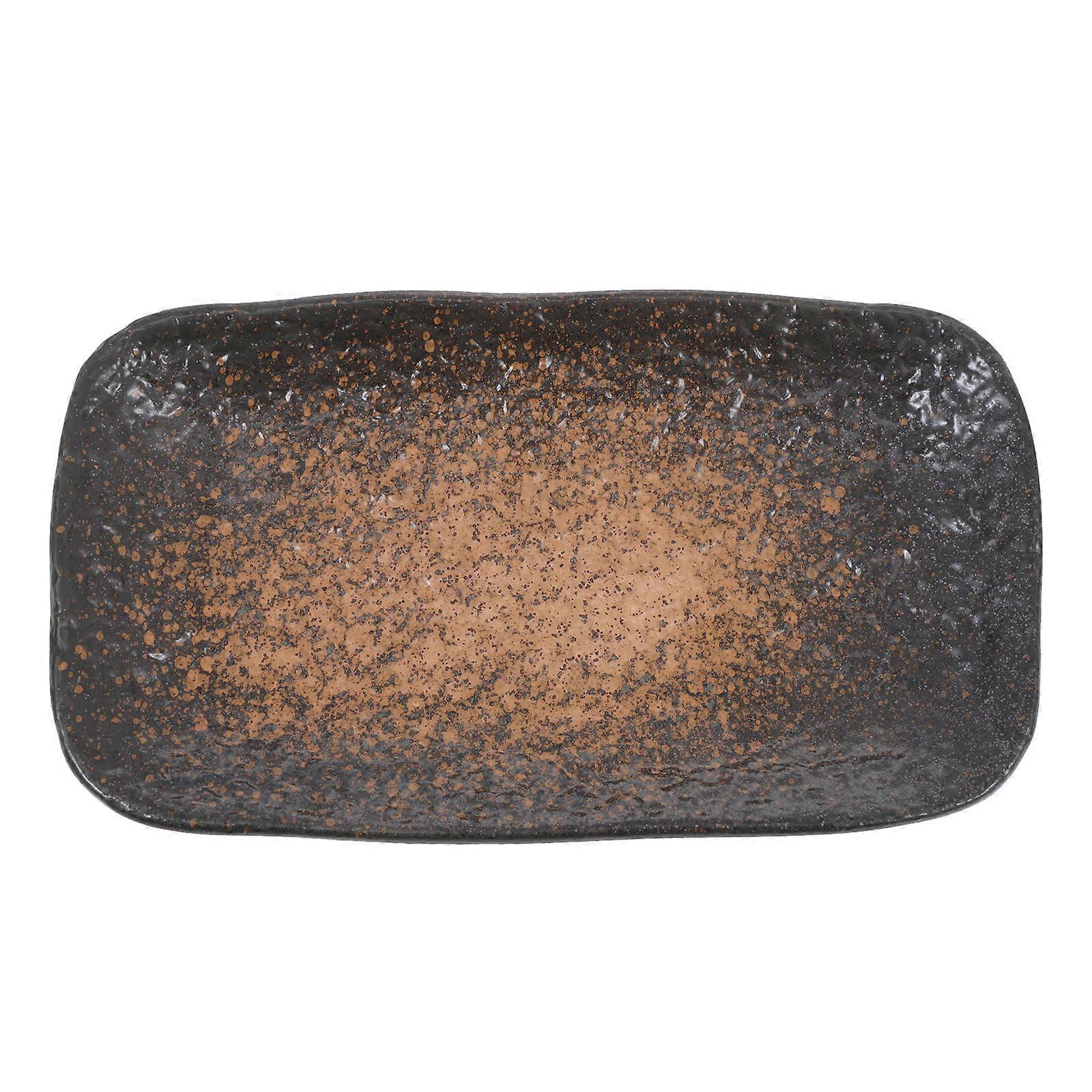 Sushi Plate Ceramic Sushi Dish Home Use Rectangular Oil Container 1Pack