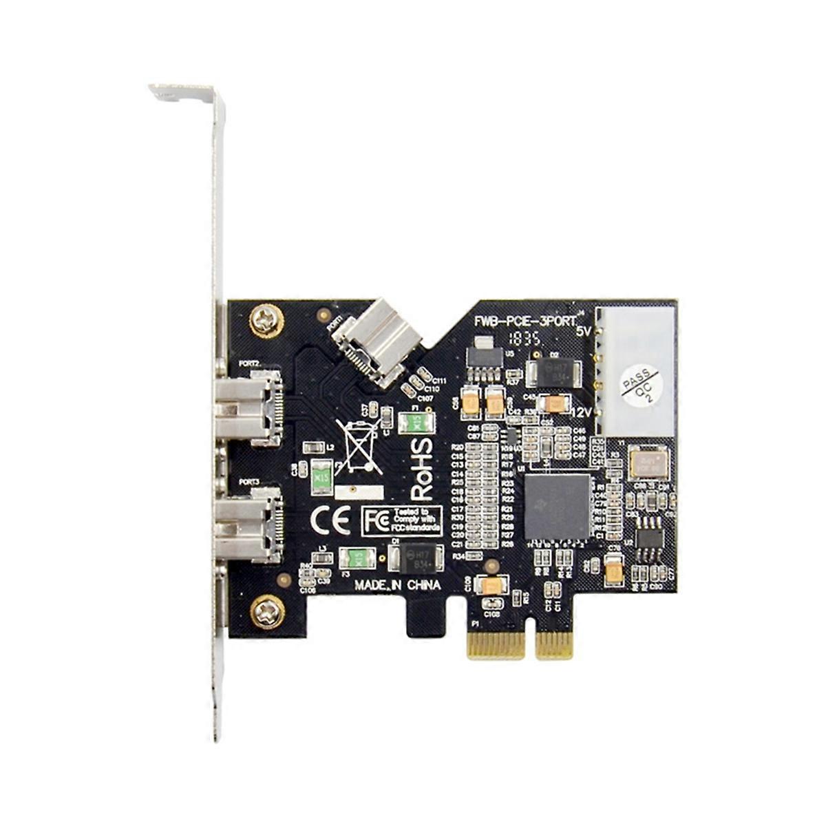 PCI Express PCI-E x1 To 3 Ports 1394B Controller Card Add On Card