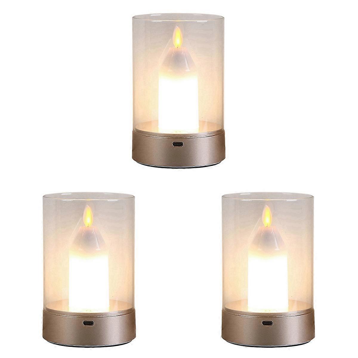 USB Candle Light Rechargeable Flameless Electric LED Candles Light