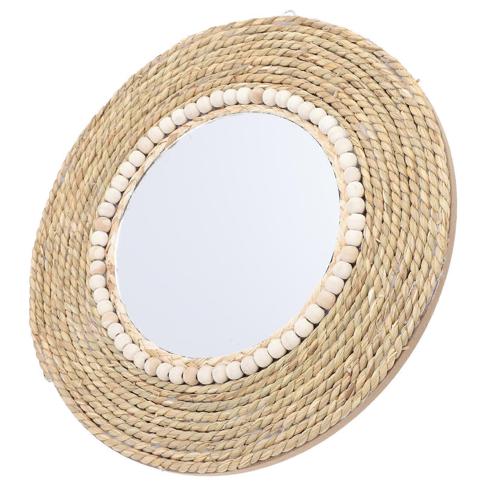 Creative LED Pendant Light with Glass Brown Decorative Wall Mirror for Stylish Home Decor