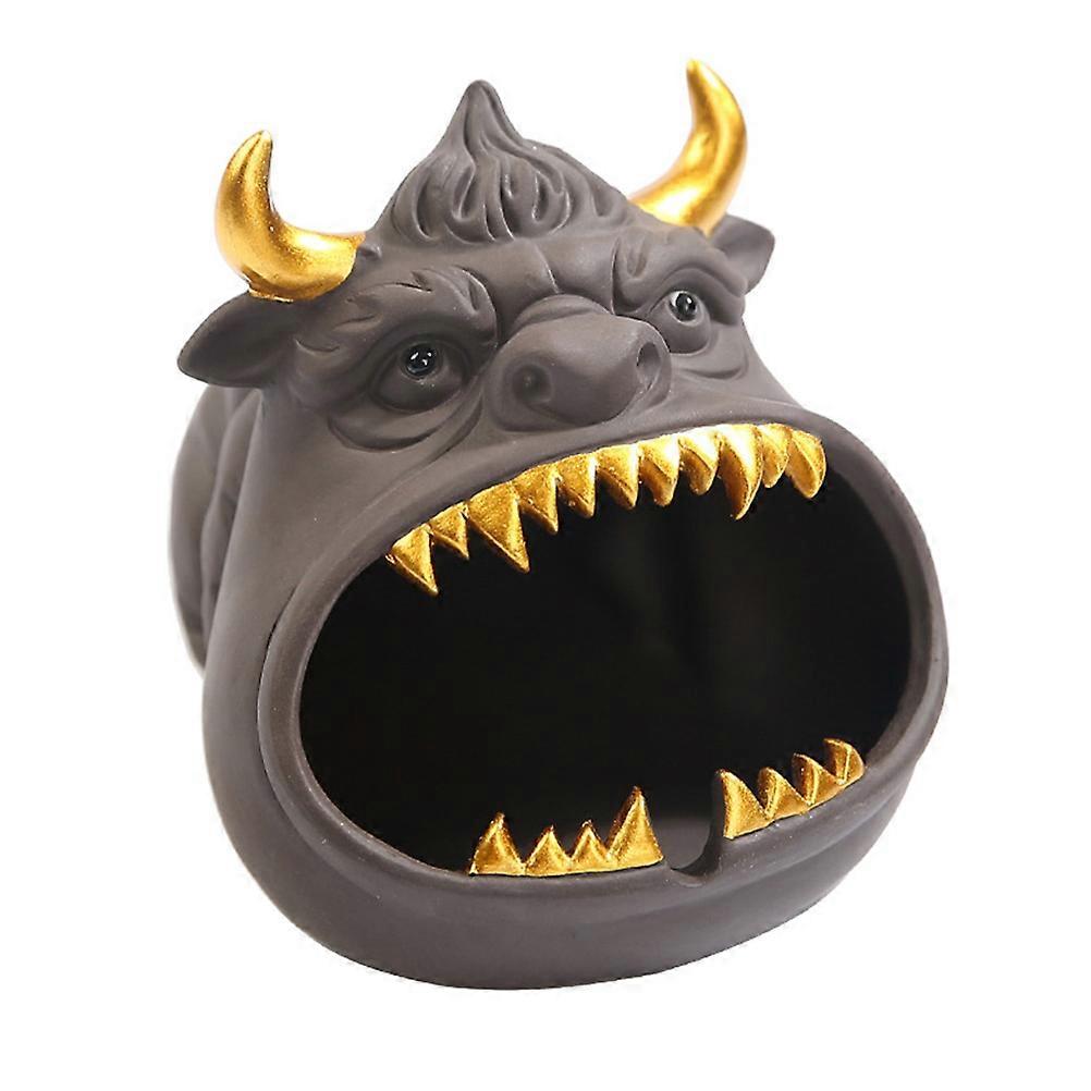 Creative Ashtray Storage Box for Home Use Made of Synthetic Material Coffee Color 1pc
