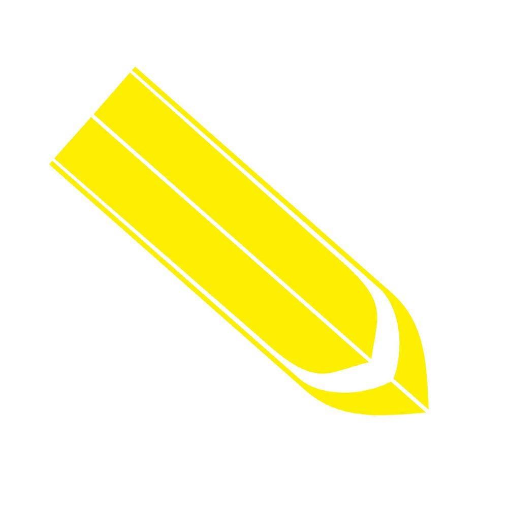 Hood Decals For Trucks Car Stickers Scratch Cover Simple Design Yellow 85x15cm Waterproof 2Pcs