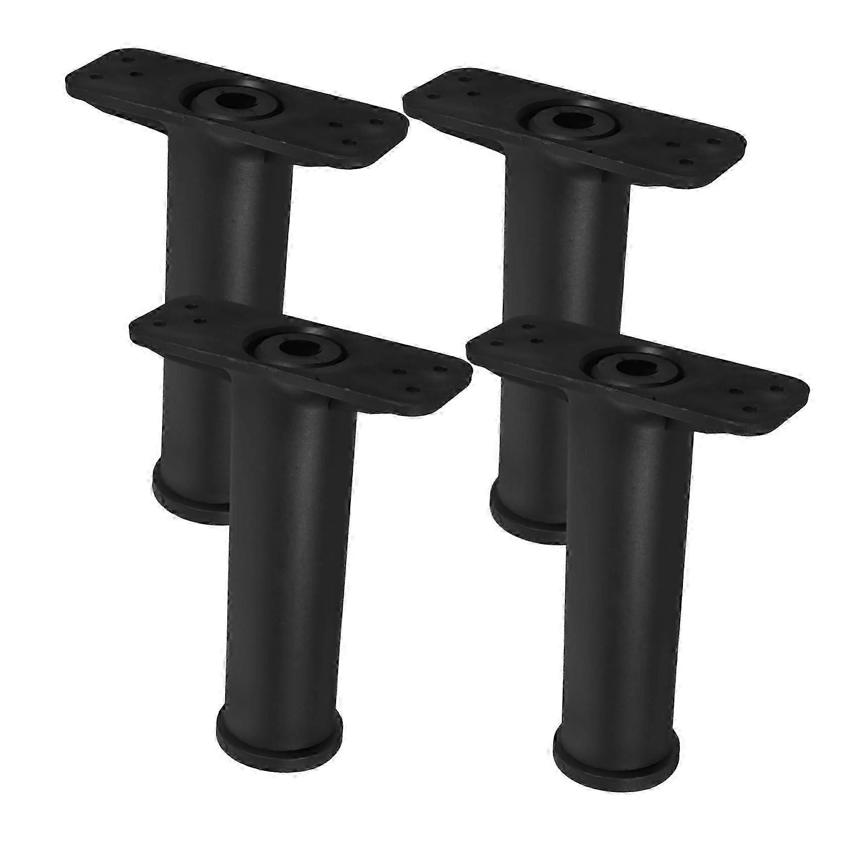 Adjustable Black Bed Support Frame for Bed Risers and Sofa Replacement Legs Compatible with Various Furniture Styles