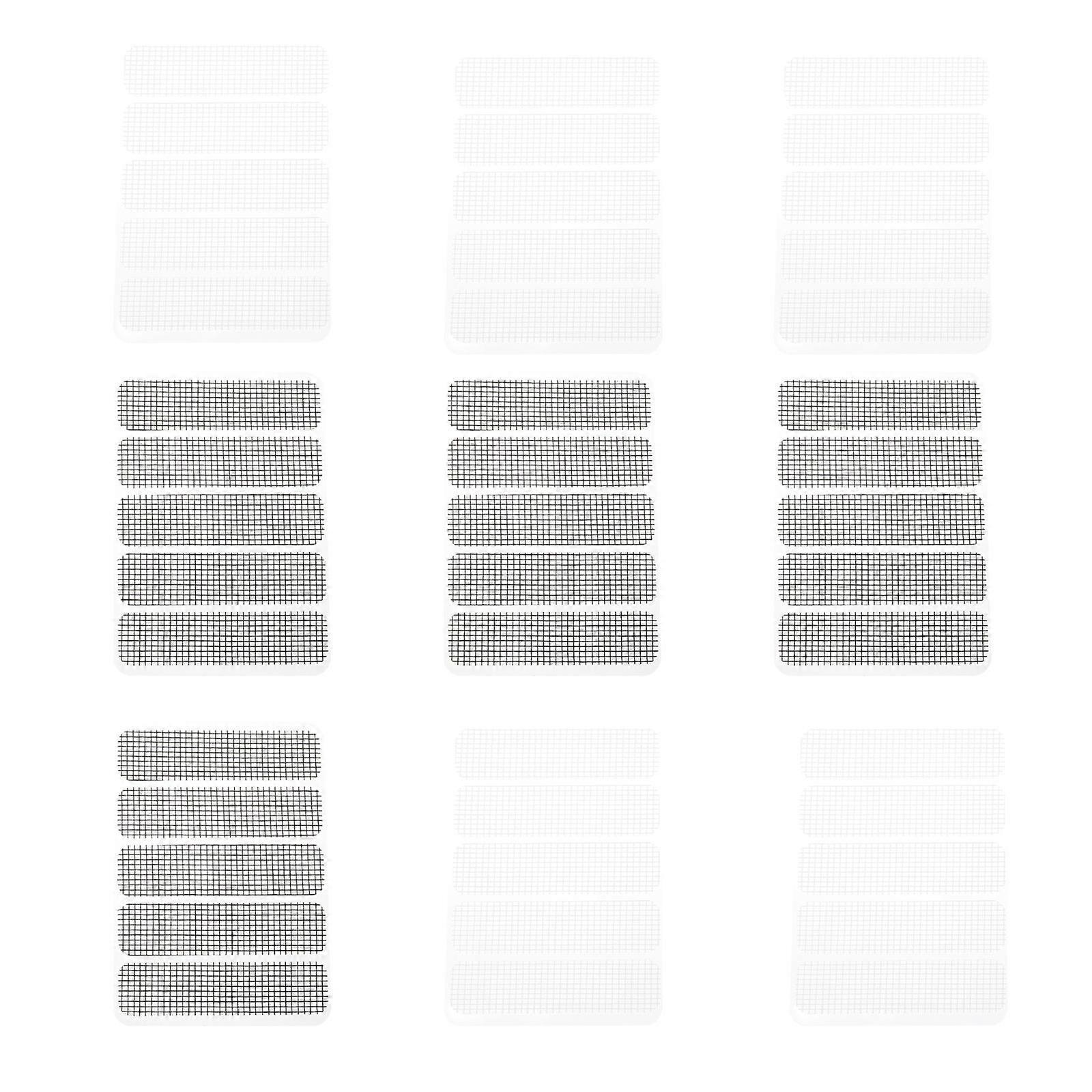 Self-Adhesive Window Screen Repair Tape Rectangular Shape For Outdoor Camping Pet 9x6cm 10 Sheets