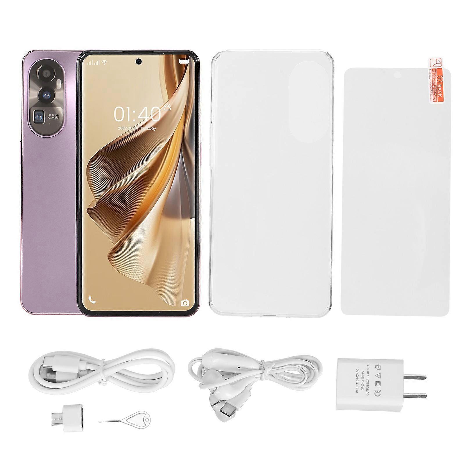 Unlocked 6.6" HD Smartphone with 13MP Camera, Face Recognition, and 7800mAh Battery