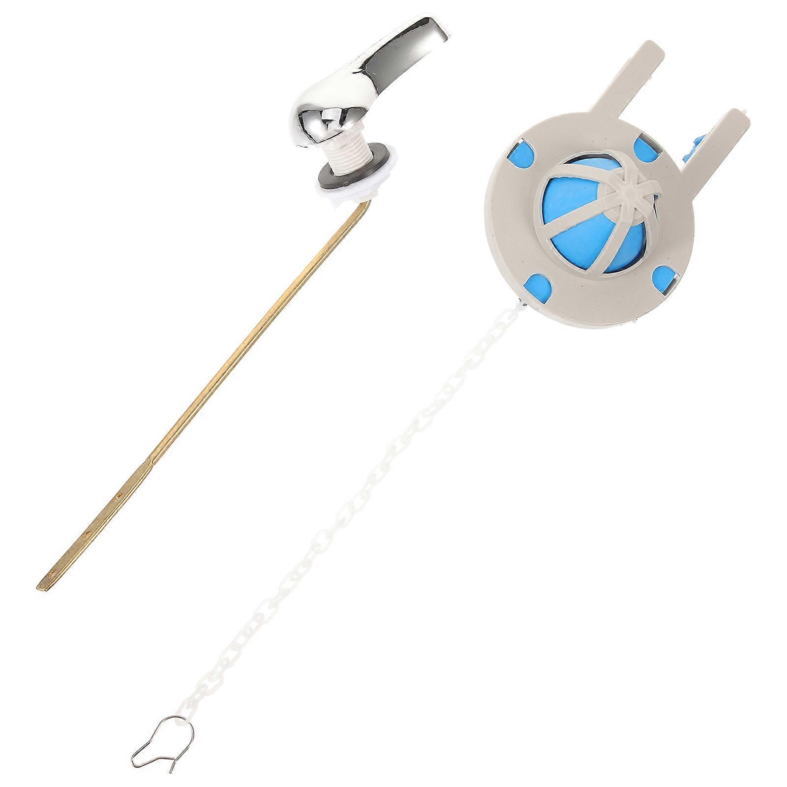 Toilet Flapper Replacement Kit Toilet Handle Tank Flush Lever For Home Renovation Durable Construction 1Set