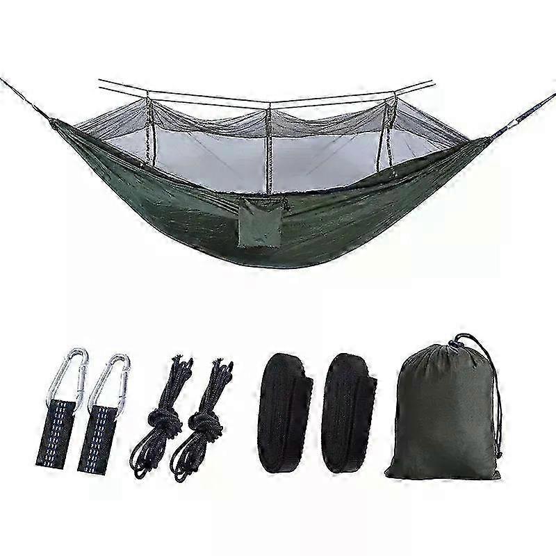 Portable Outdoor Double Hammock with Mosquito Net for Camping and Travel