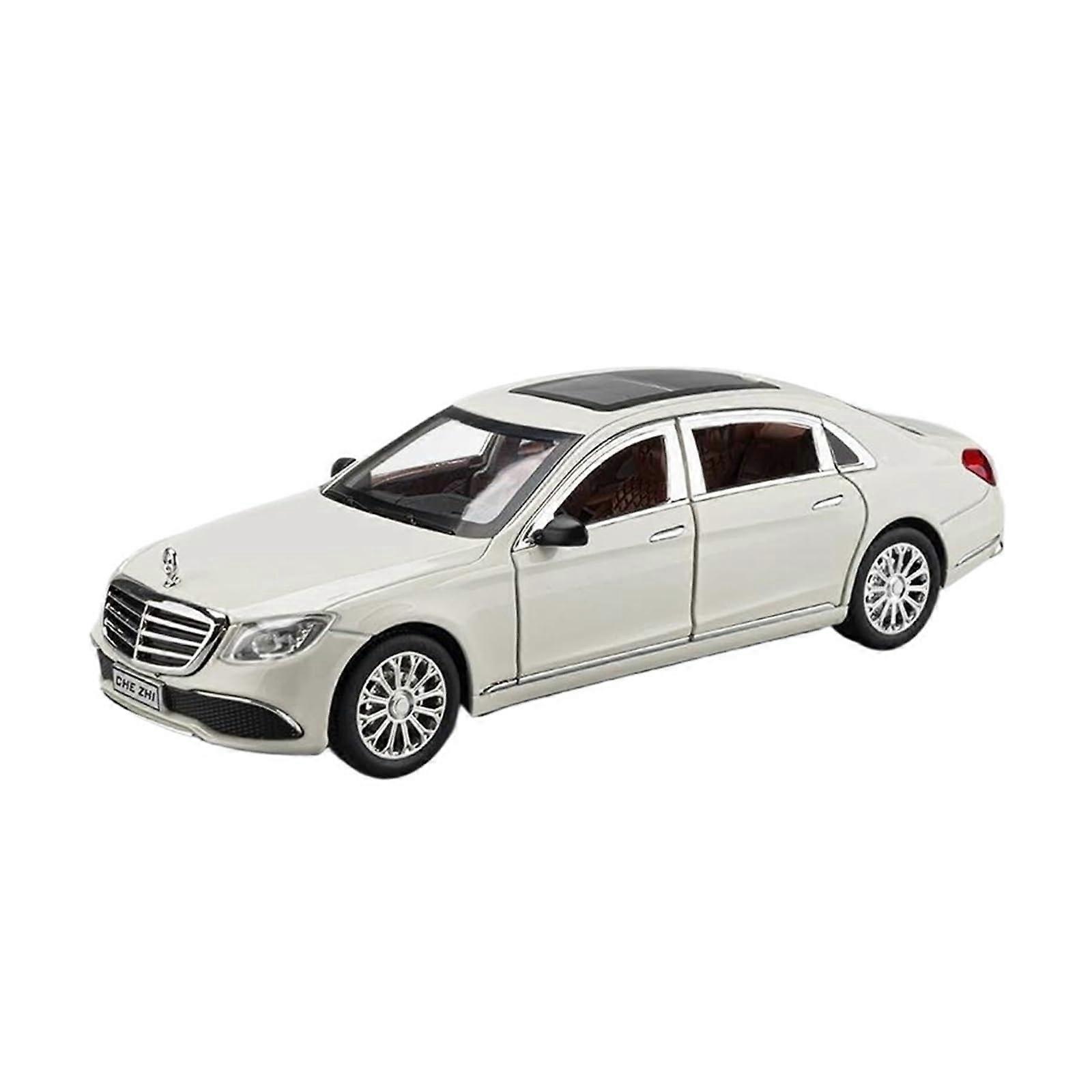 Miniature Models 1:24 For EClass E300L Alloy Car Model with Sound and Light, Display Model for Adult Collection, Detailed Replica (White)