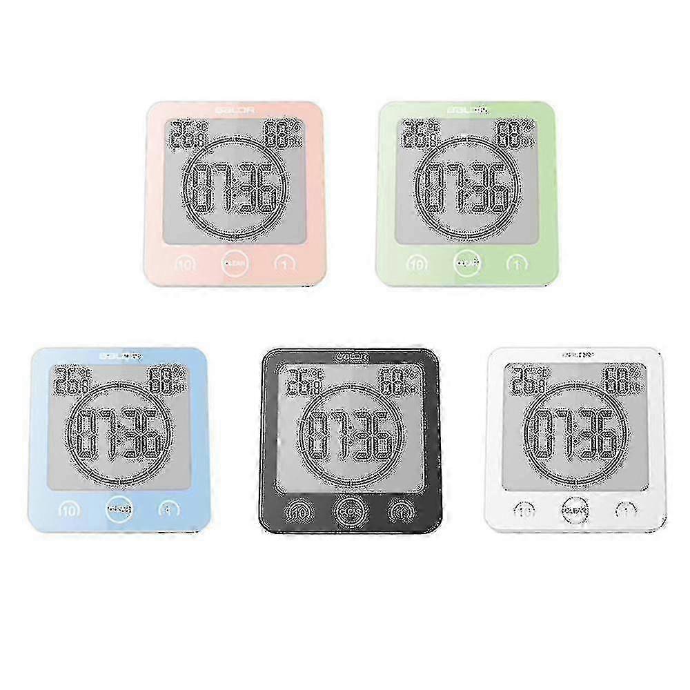 Waterproof Digital Clock and Timer for Bathroom, Kitchen, Shower with Thermometer and Hygrometer