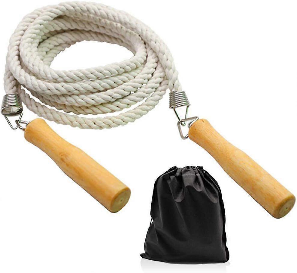 Skipping Rope, 16 ft Long Jump Rope with Wooden Handle for Kids and Adults, Best Team Double Dutch Skipping Rope for School Sports and Outdoor Activit