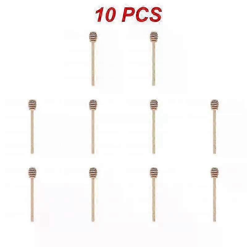 1-10pcs Honey Dipper Stick Long Handle Wood Honey Mixer Stir Practical Bar Spoon 8.4cm/16cm Honey Mixing Stick Kitchen Tools