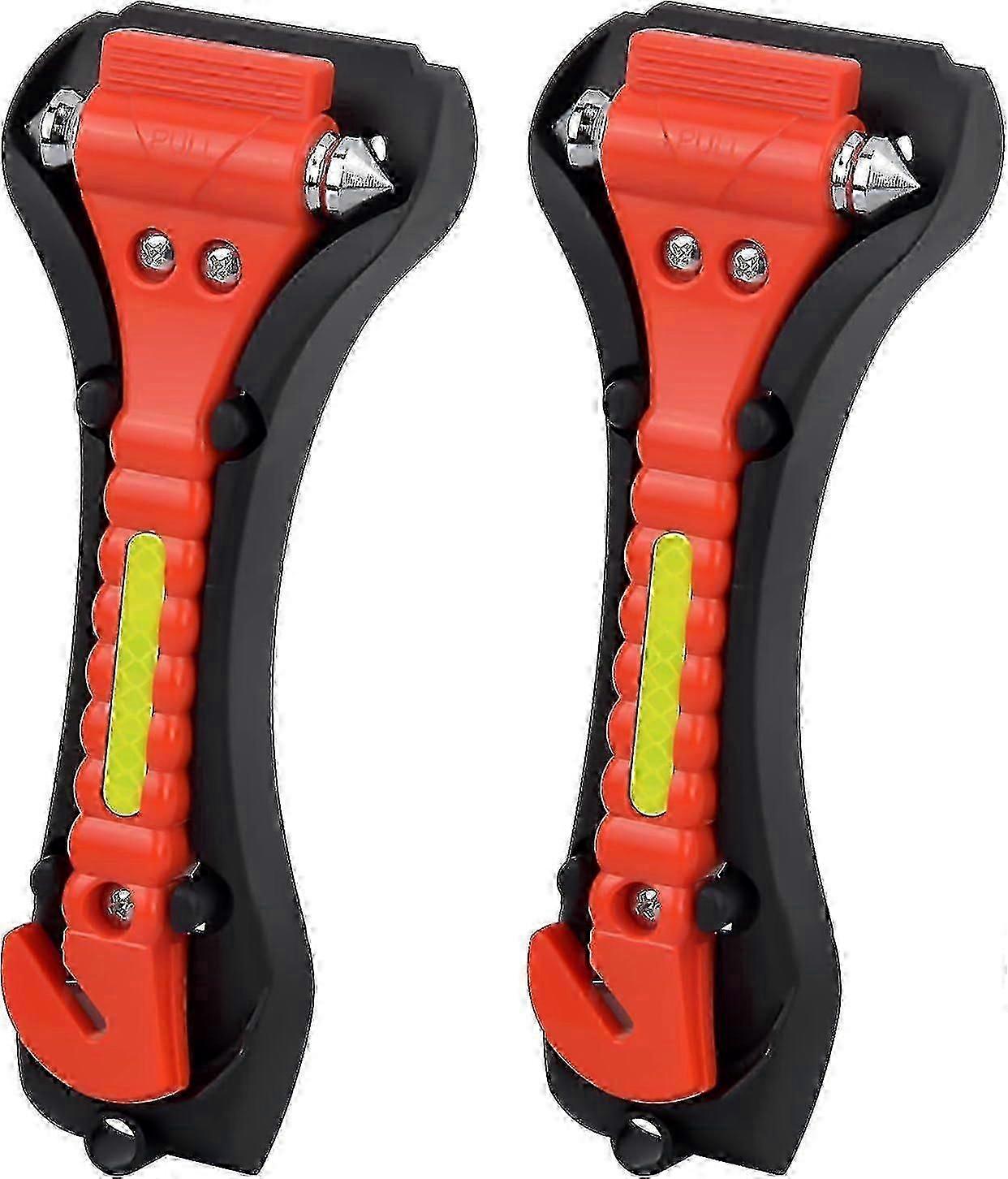 2 Pieces Car Emergency Hammers, 2 in 1 Car Safety Hammers with Window Breaker and Seat Belt Cutter, Non-Slip Car Emergency Escape Tool Kit