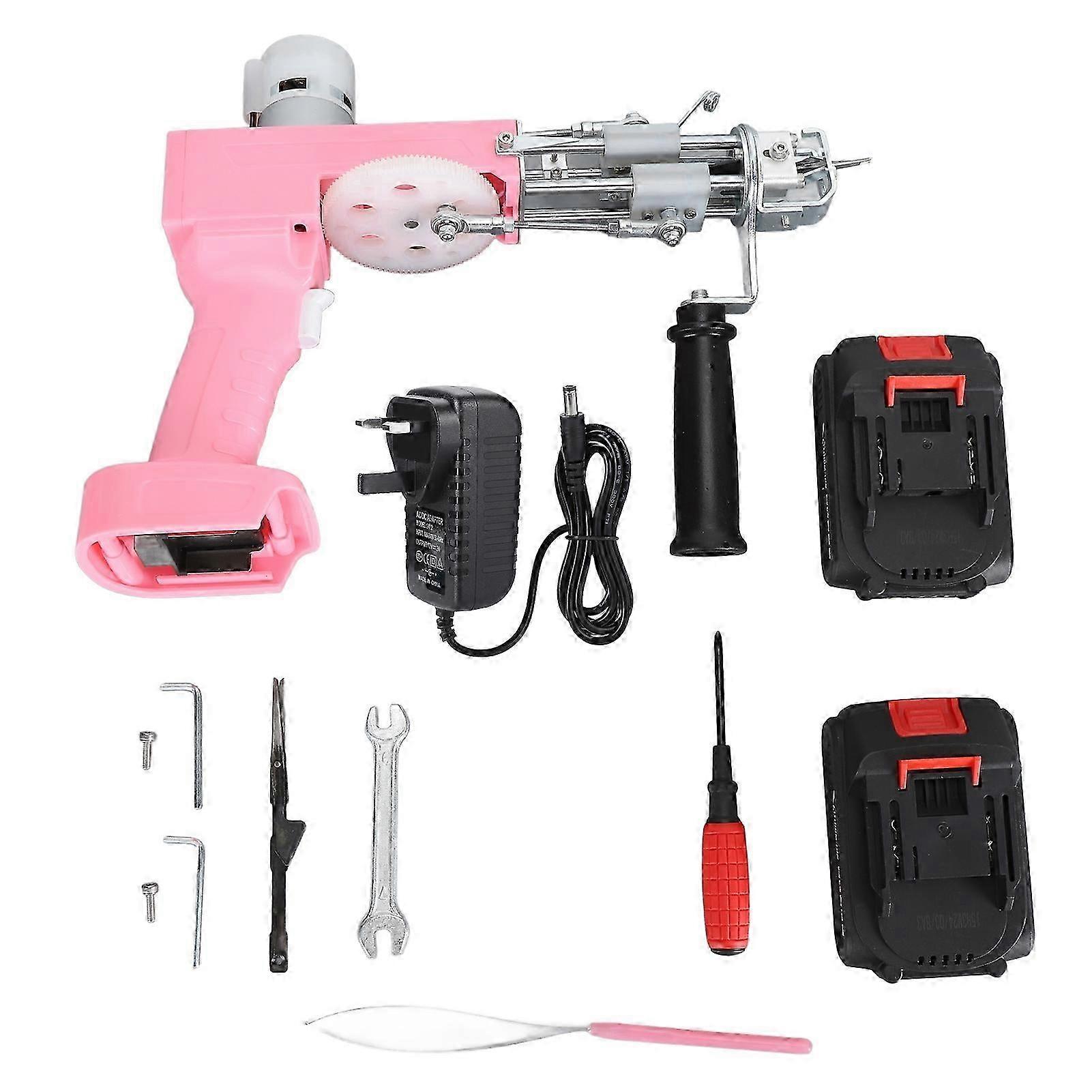 Rug Tufting Gun Set 2 In 1 Multifunctional Cordless Electric Rug Gun Machine Kit 100240v Uk Plug