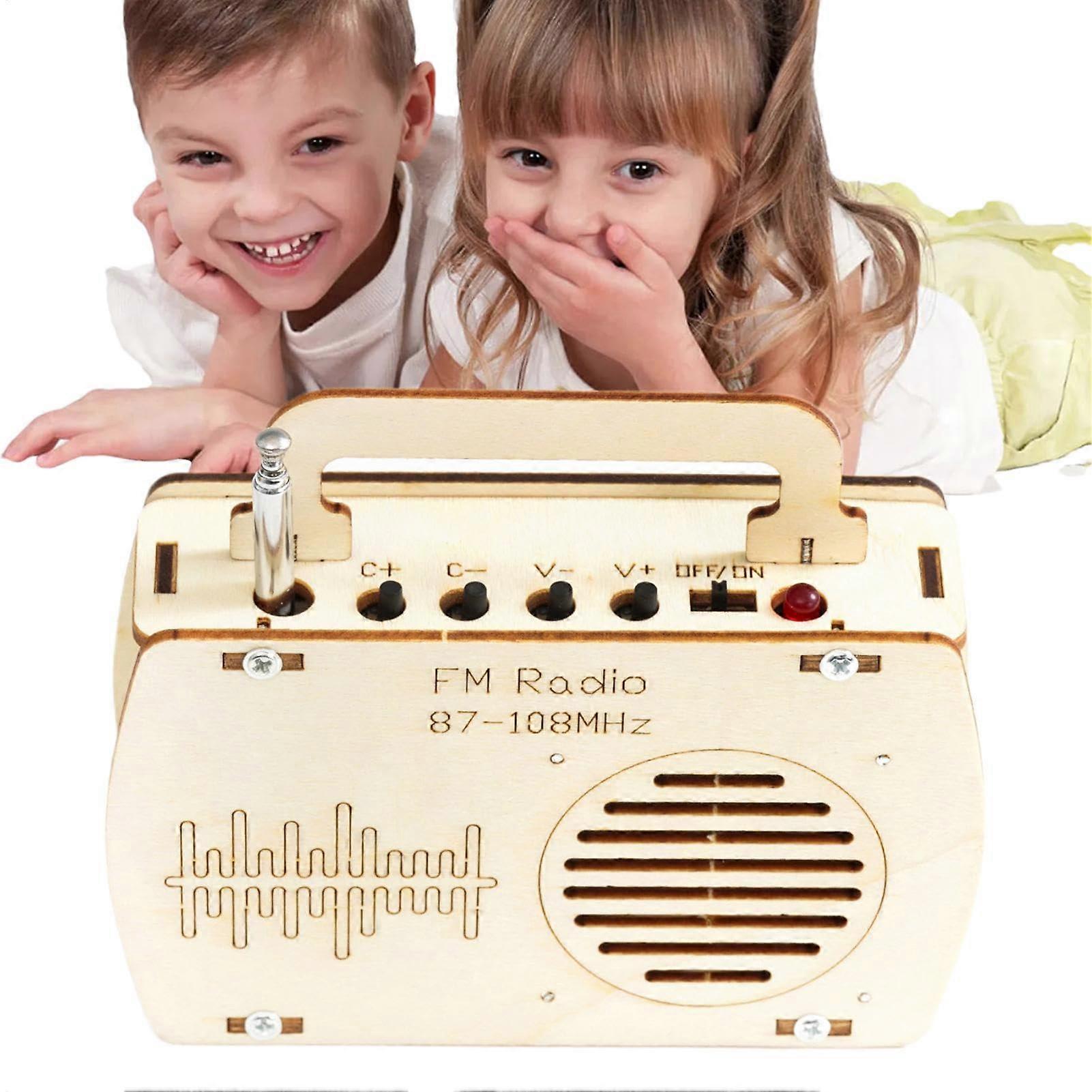 Electronic Construction Kit FM Radio Build Kit for Kids, Educational STEM Toy for Home and Classroom Learning