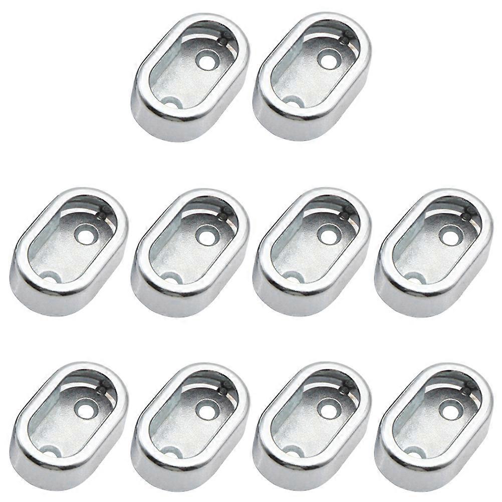 Holder Rail Support Clothes Rail Holder For Wardrobe Laundry Room Use Aluminum Alloy Stable Easy Installation 10Pcs