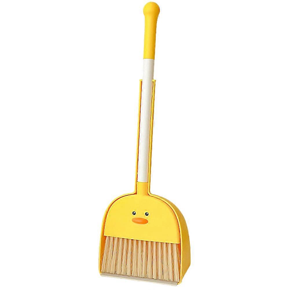 Mini Cartoon Duck Broom and Dustpan Set – Lightweight Cleaning Tools for Kids to Develop Motor Skills and Encourage Responsibility