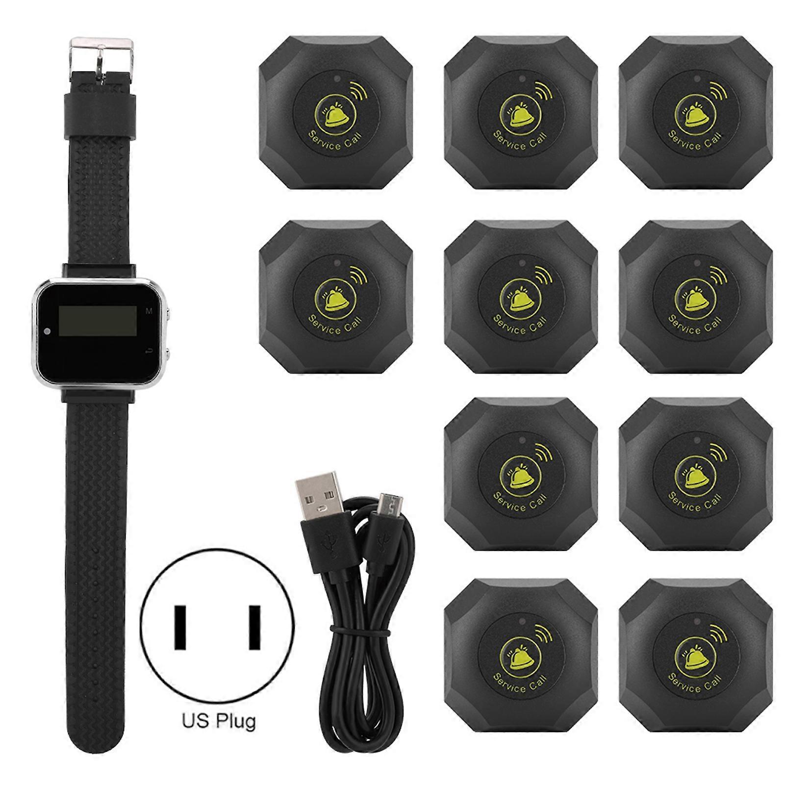 Wrist Watch Pager Receiver Wireless Smart Calling Button for Catering Waiter