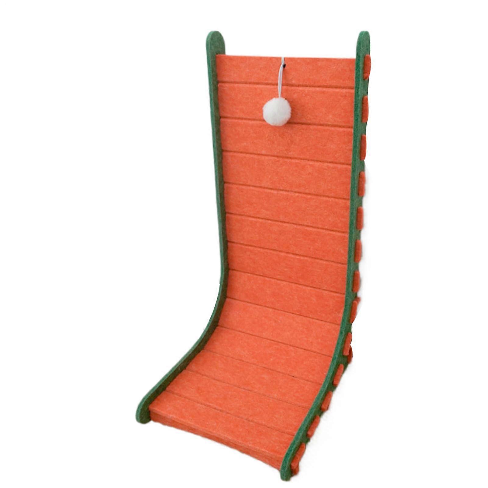 Vertical felt scratching board for cats with interactive ball toy, wearresistant, claw sharpening tool for small, medium, and large kittens.