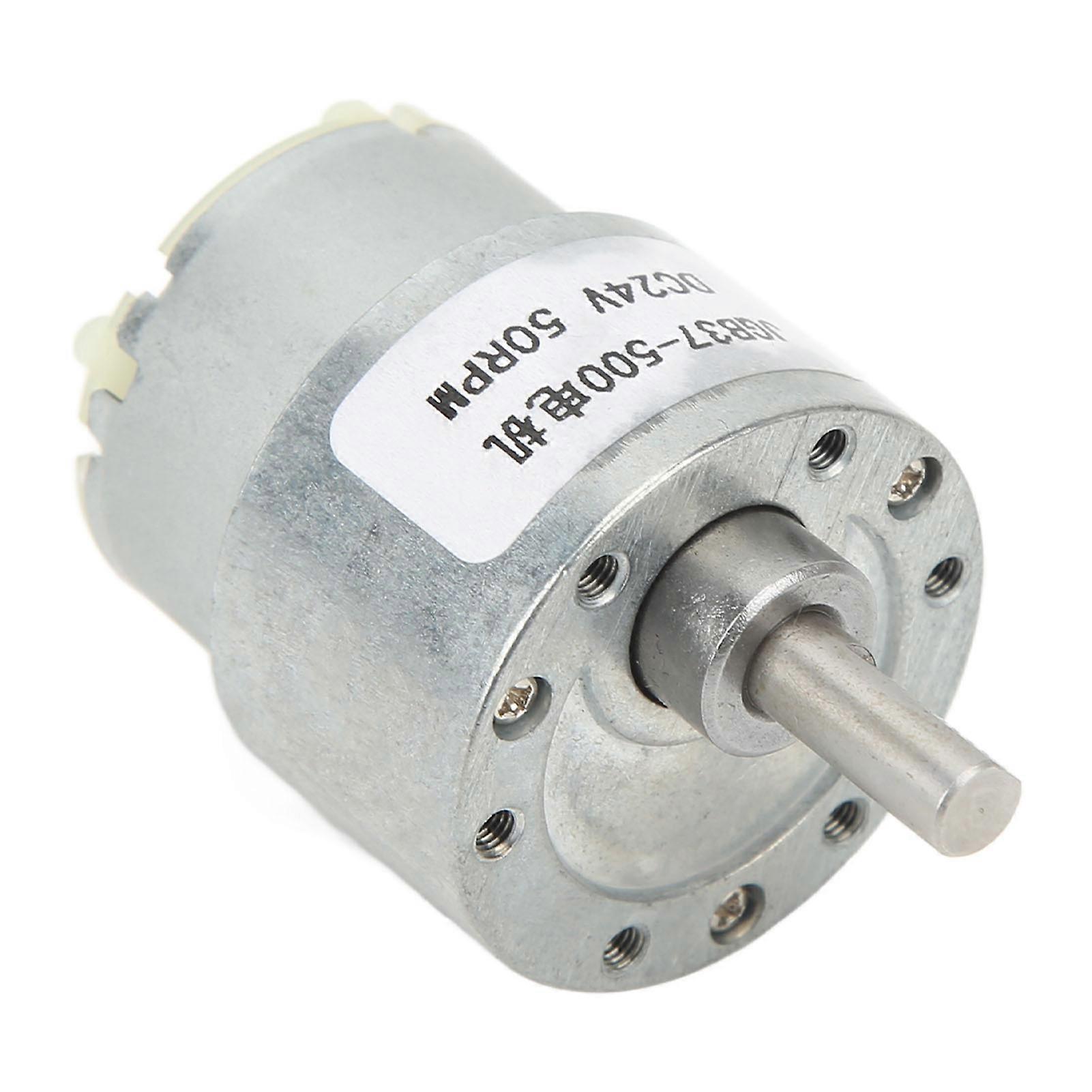 DC Geared Motor CW CCW Large Torsion Speed Adjustable DC Reduction Motor DC24V 50RPM