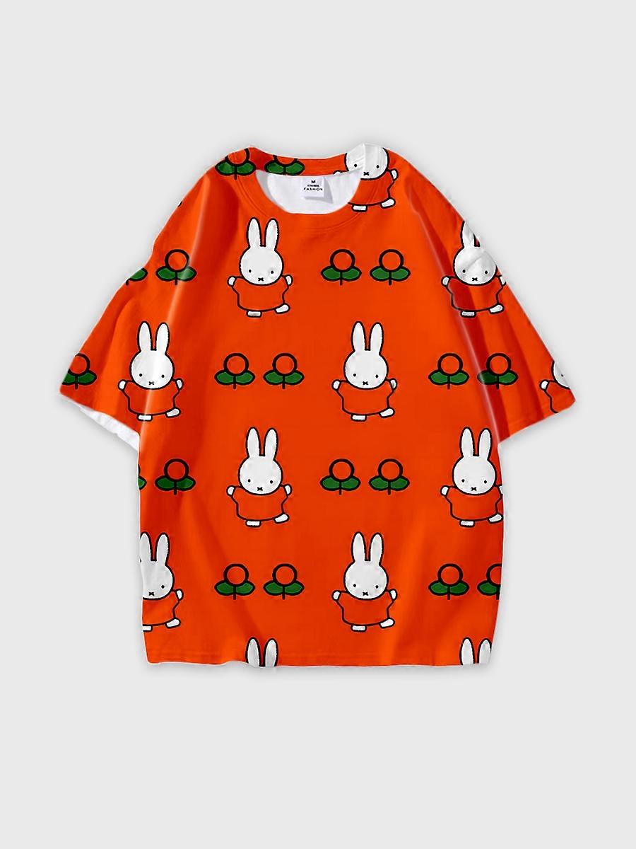 T-shirt round neck Cartoon Pattern loose short sleeve JW3473