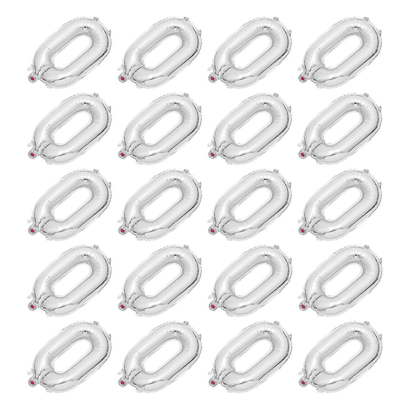 20pcs Premium Foil Balloons Silver Decorative Balloons for Reusable Use, Easy Inflation, Ideal for Themed Celebrations and Banquets