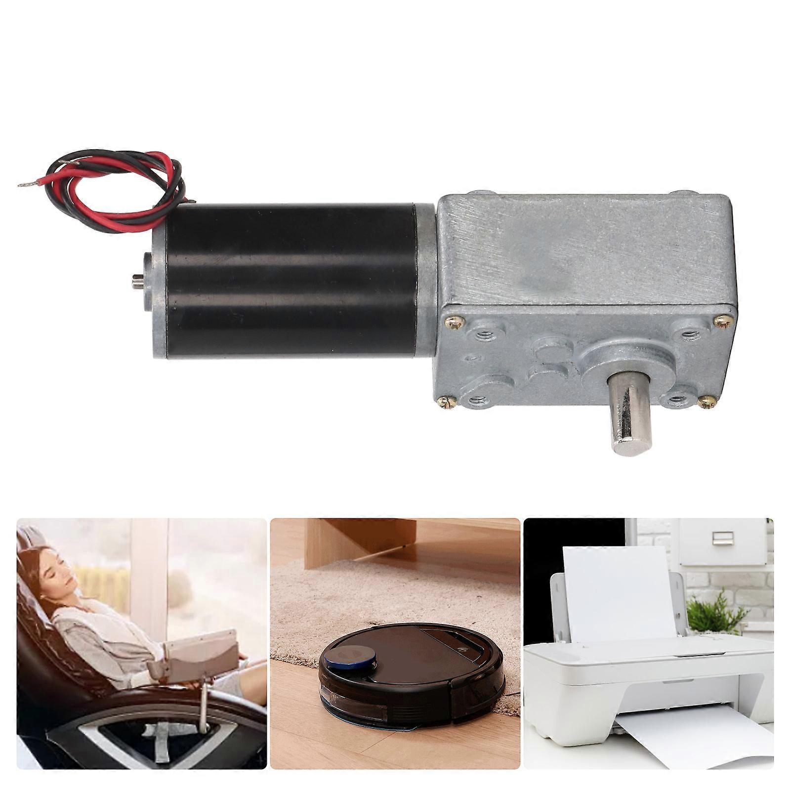 DC12V Self Locking Worm Gear Motor Single Shaft Reversible Speed Reduction Motor 634JSX 31ZY 80RPM