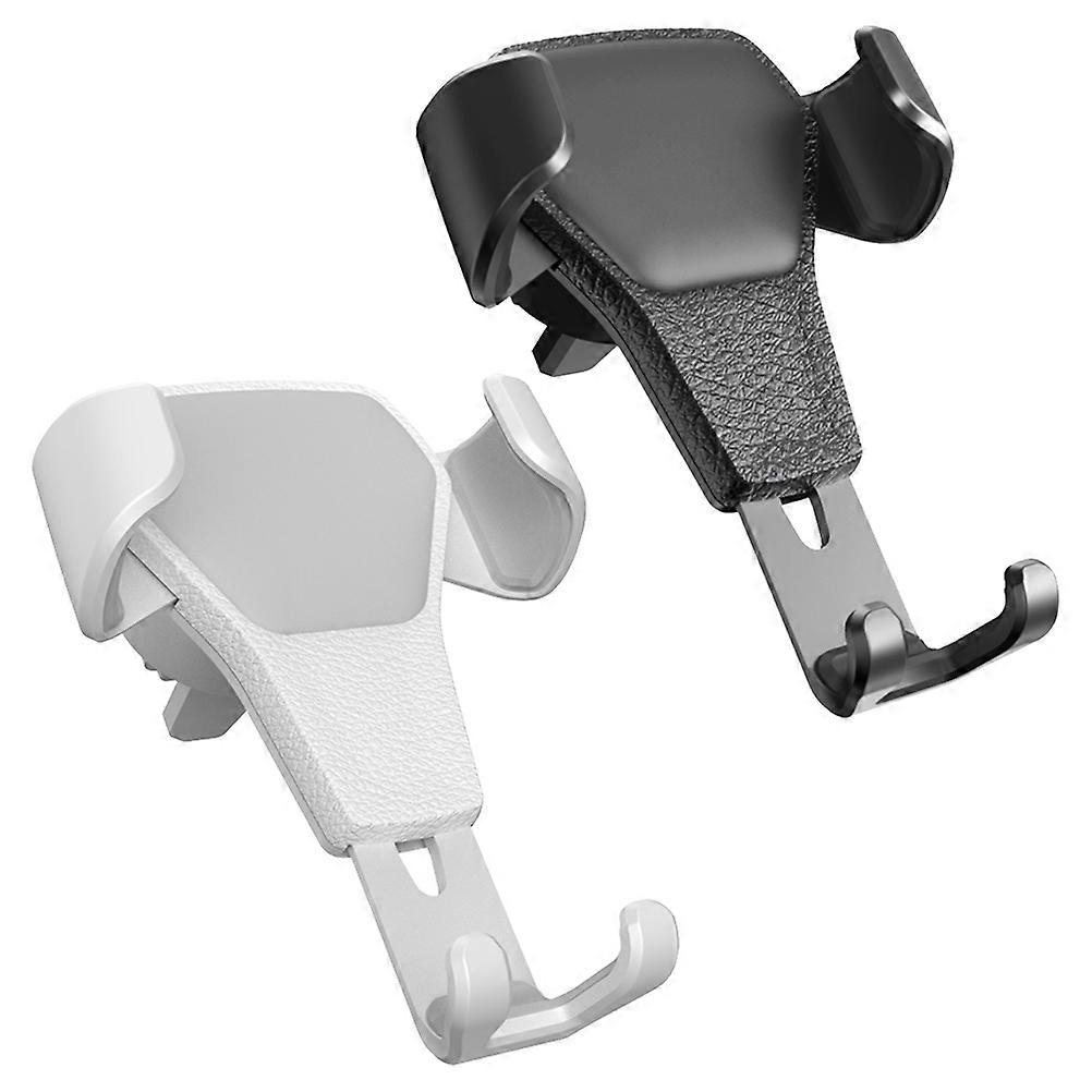 Car Phone Mount Navigation Holder Gravity Linkage Preserved Charging Port ABS 2Set