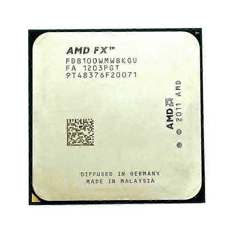 FX-8100 CPU - Socket AM3+ 8 kjerner 8 tråder 2,8 GHz 8 MB L3 Cache 95W.