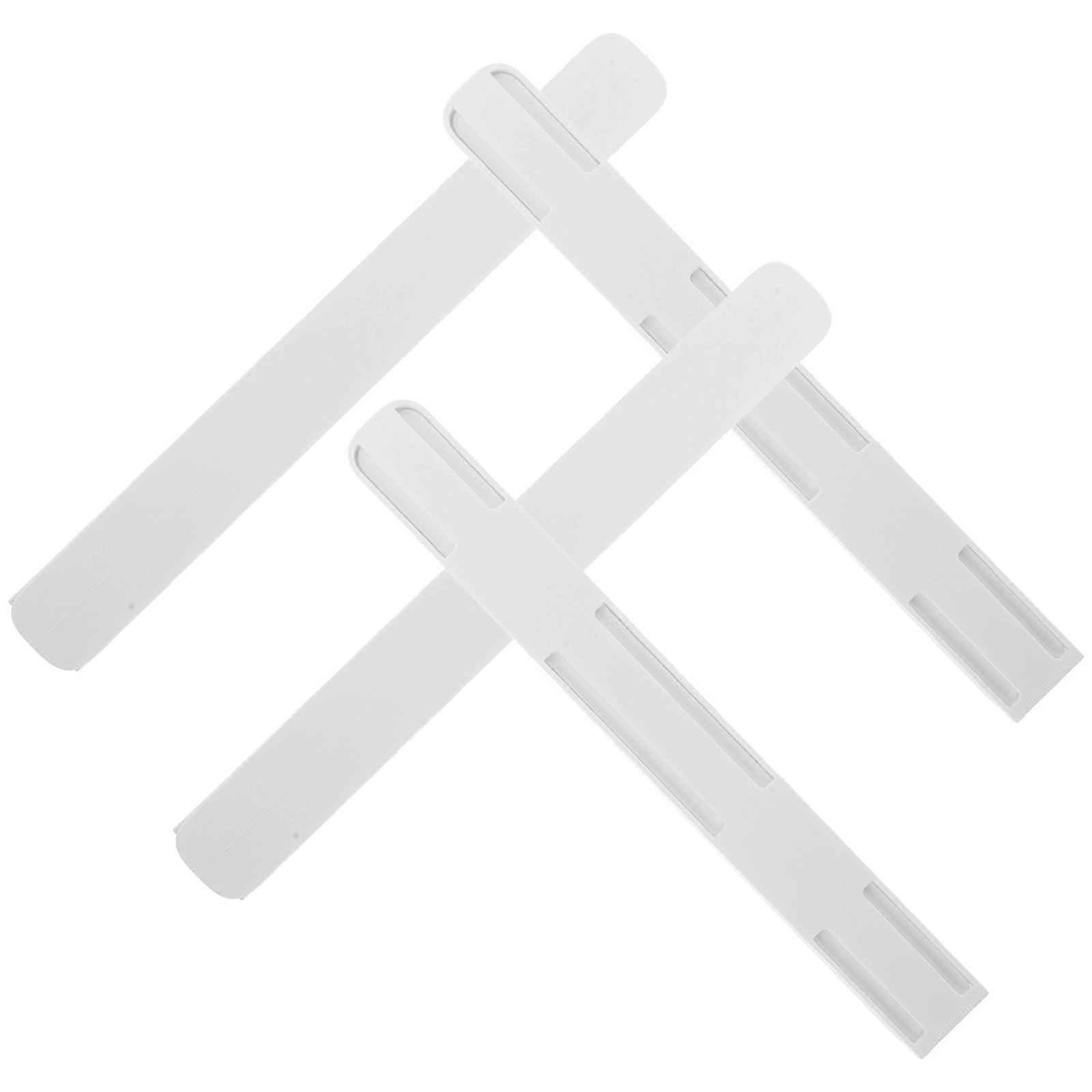 Self Adhesive Drawer Guide Slides for Cupboards and Furniture White Plastic 4Pcs