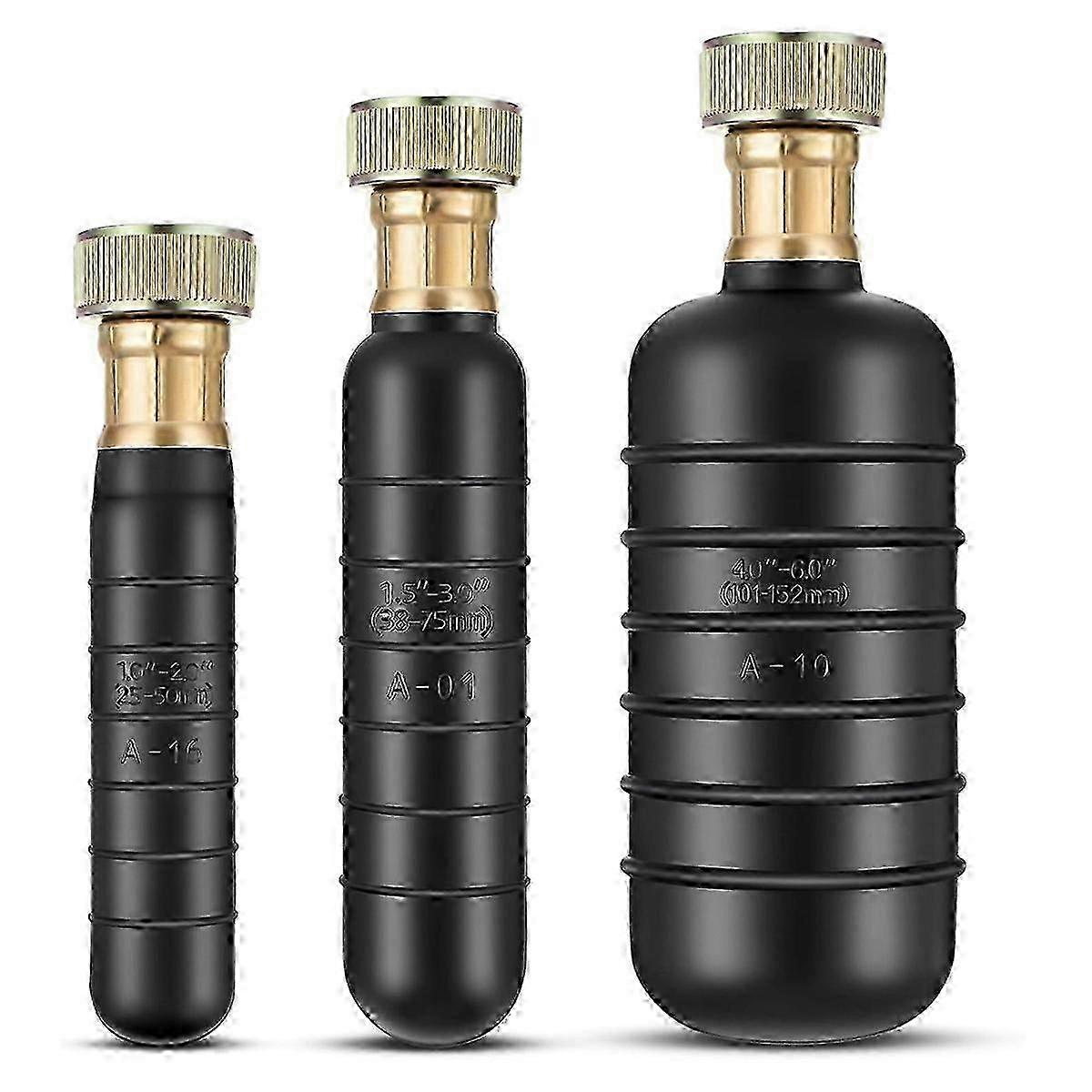 3 PCS Drain Bladder Kit for Unclogging Stubborn Blockages - Fits 1 to 6 Inch Drain Pipes for Main Drain & Sewer Cleaning