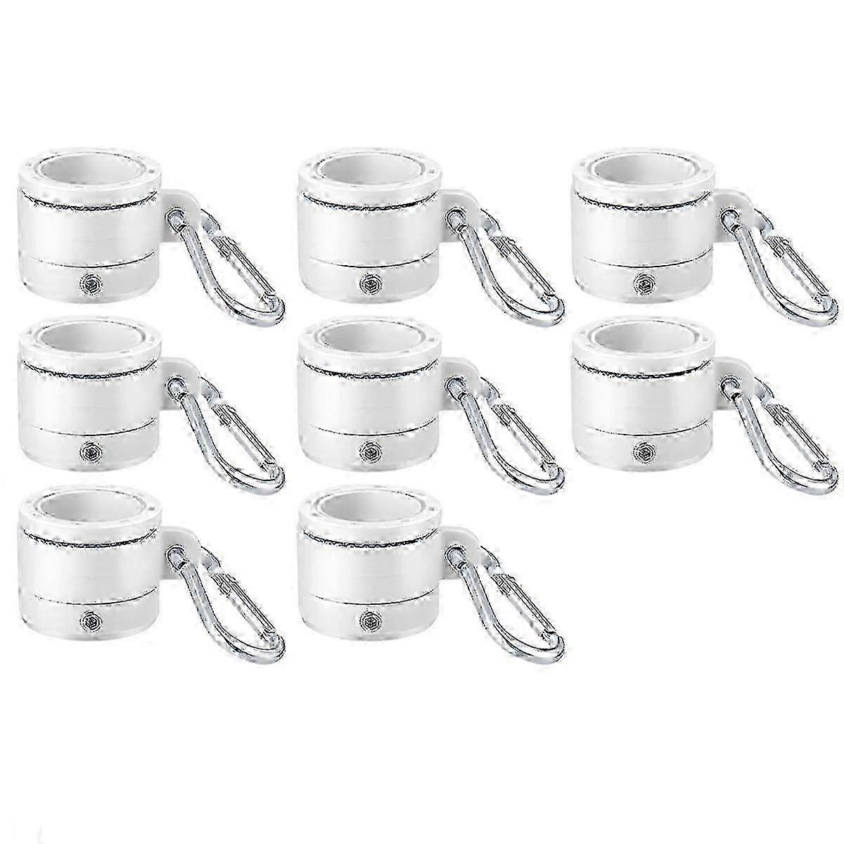 8pcs Plastic Flag Pole Rings with Bearings - 360° Rotating Anti-Wrap Flag Mounting Rings for 0.76-1.0in Flag Poles