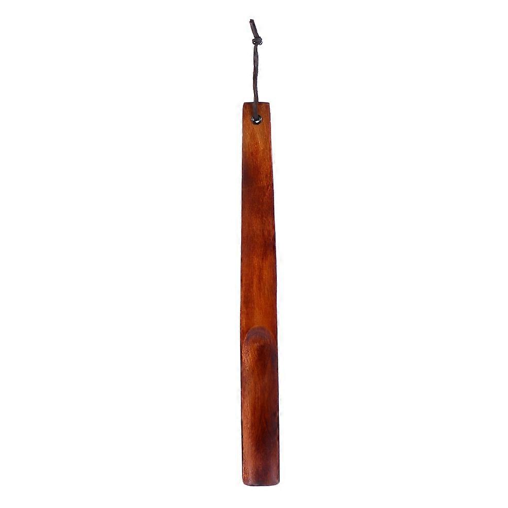 Practical Shoehorns Portable Shoe Extractors Wooden Accessories for Home Brown Synthetic Material