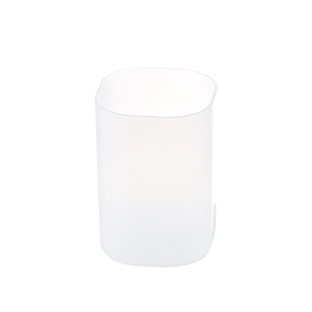 Desk Pencil Holder Desktop Storage Organizer Cosmetics Stationery Simple Design 7 x 7 x 10 cm PP 1Pack