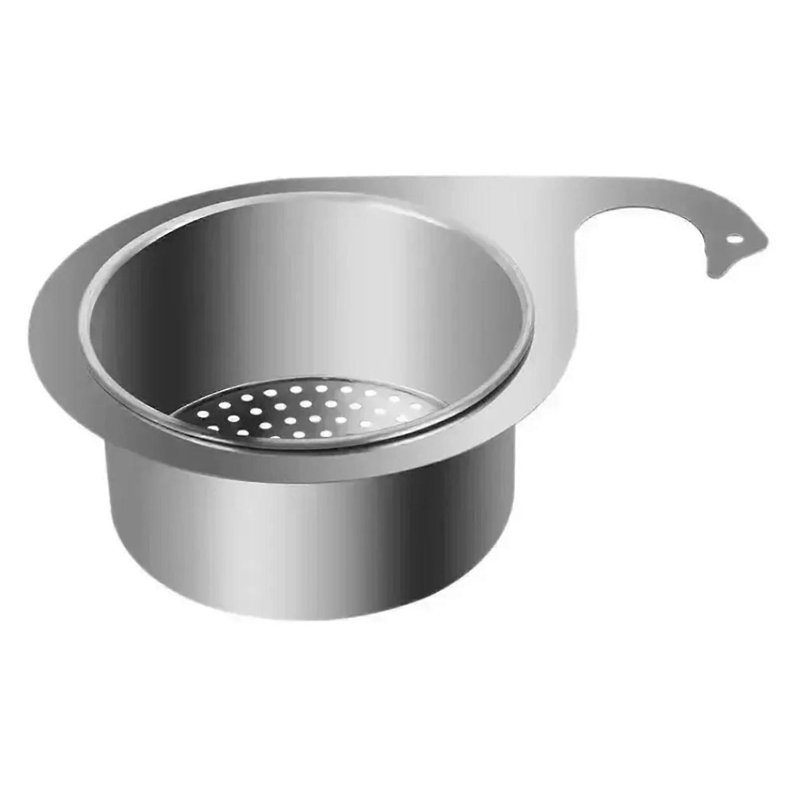 Stainless Steel Gooseneck Sink With Removable Basket, Drain Basket, Filter, For Home Use, Wet And Dry, Hanging Drainer