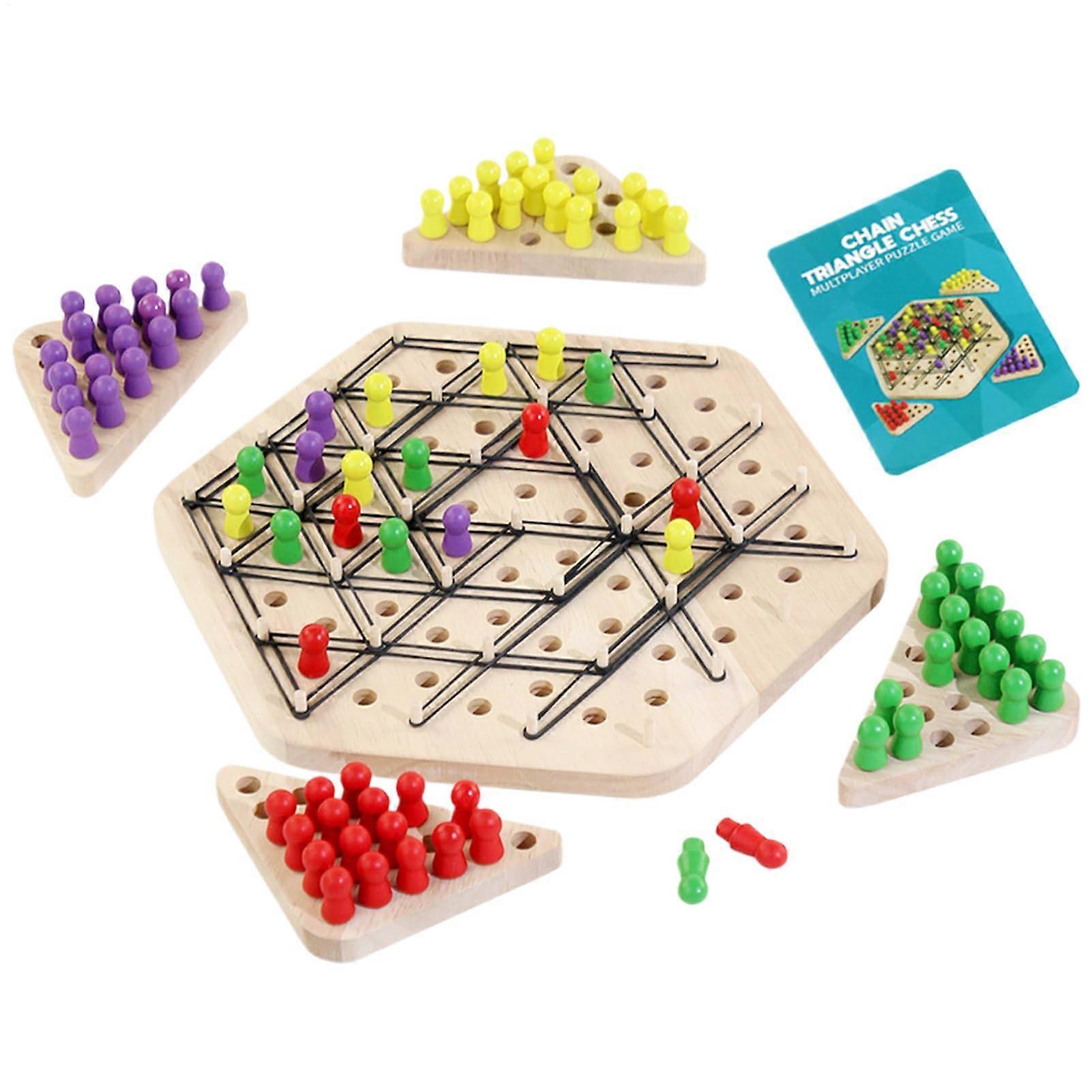 Chain Chess Game Strategy Puzzle, Desktop Family Interaction Triangle Chess